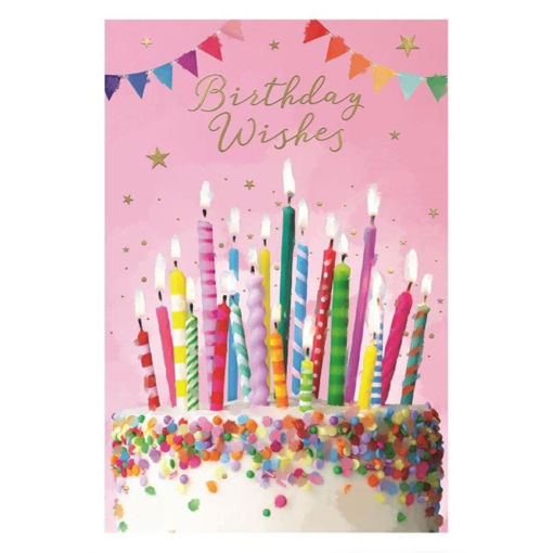 Picture of BIRTHDAY WISHES CANDLES ON CAKE